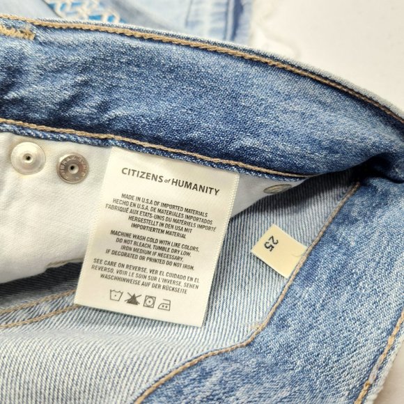 NEW $200 Women's C of H EMERSON Crop Slim Boyfriend Selvedge Blue Jeans size 25 - Picture 5 of 8